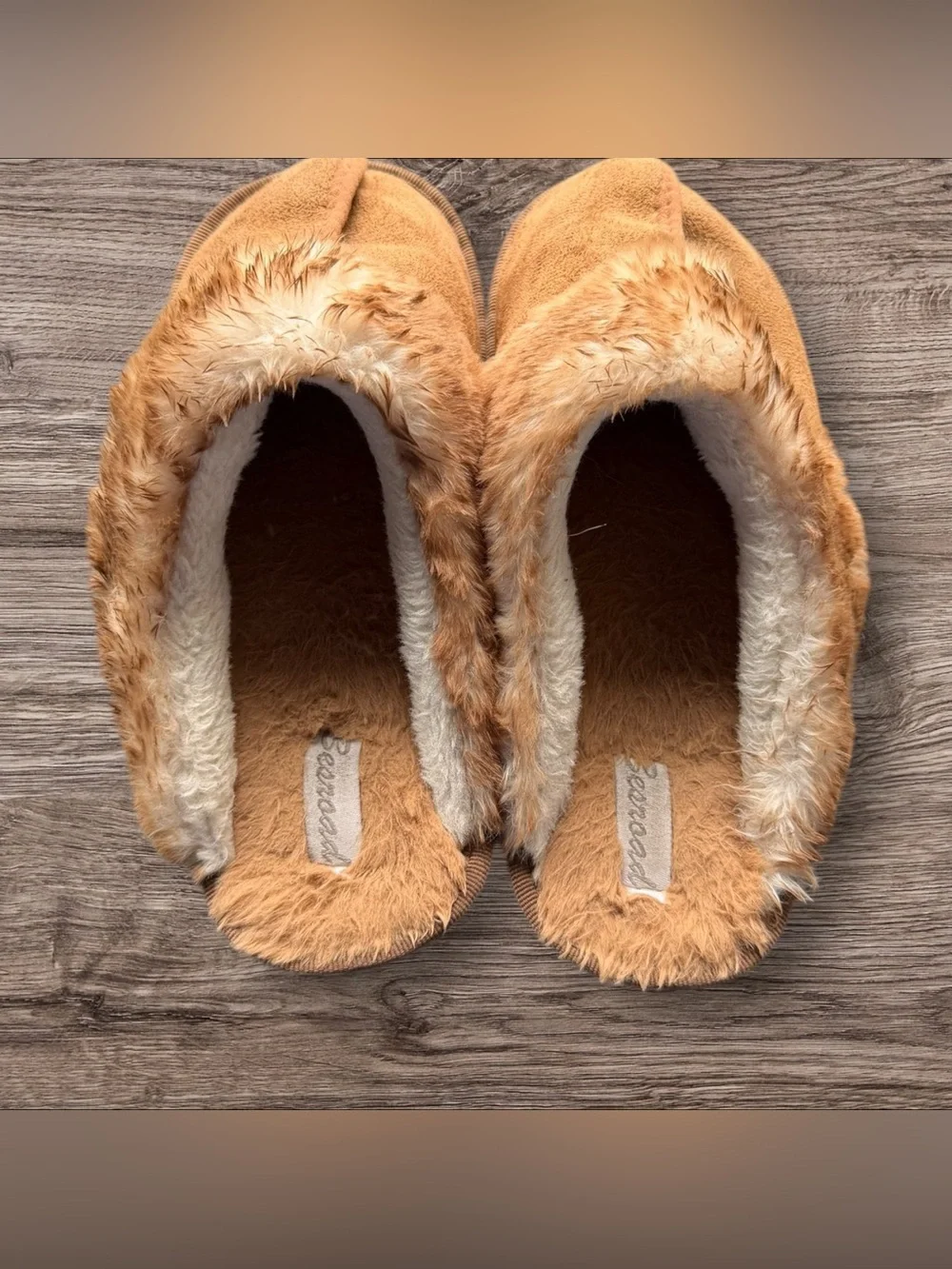 Girls Besroad Brown/Tan Slippers Size Small 5/6
